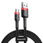 Câble Micro USB 2.4A 1m - Baseus Cafule - Rouge et Noir