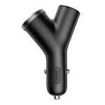 Chargeur de voiture Baseus Y Type 2xUSB 3,4A 40W - Noir