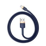Câble Lightning Baseus Cafule 2.4A 1m - Or et Bleu Foncé