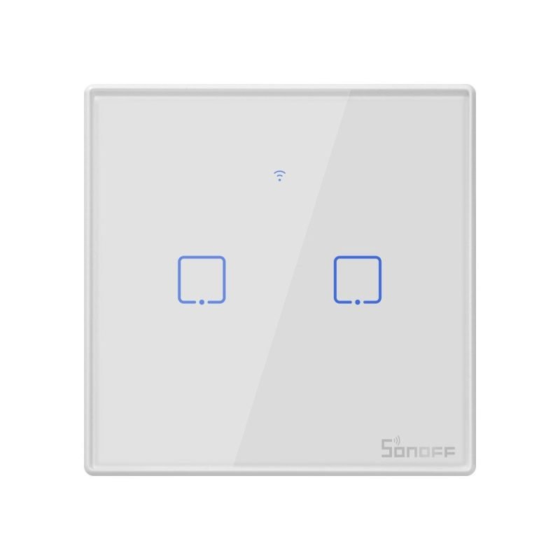 Interrupteur intelligent WiFi + RF 433 Sonoff T2 EU TX (2 canaux)