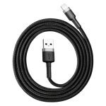 Câble USB Lightning Baseus Cafule 2,4A 1m - Gris et Noir