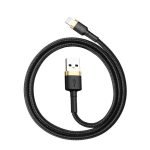 Câble USB Lightning Baseus Cafule 1,5 A 2m - Or et Noir