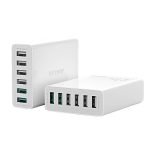 Chargeur 6x USB Blitzwolf BW-S15, QC 3.0, 60 W - Blanc
