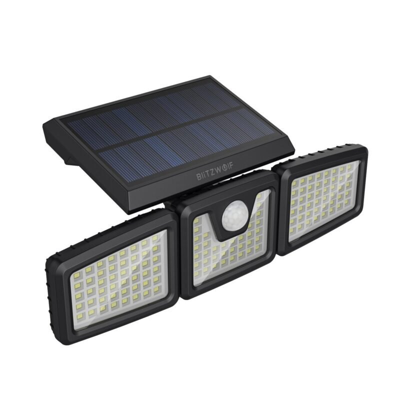 Lampe solaire extérieure LED Blitzwolf BW-OLT4 avec capteur crépusculaire, 1800mAh