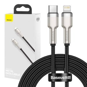 Câble USB-C vers Lightning Baseus Cafule, PD, 20W, 2m - Noir