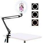 Support de bureau Puluz avec anneau LED Vlogging de 26 cm - PKT3090B