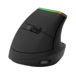 Souris verticale sans fil Delux M618DB BT4.0 + 2.4Ghz 4000DPI RGB