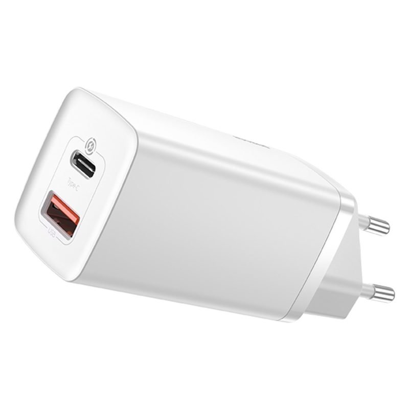Chargeur Rapide de Voyage - Baseus GaN2 Lite USB+C 65W EU - Blanc