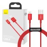 Câble USB vers iP 2.4A 1m - Baseus Superior Series - Rouge