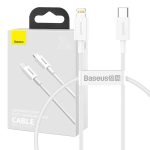 Câble USB-C vers Lightning 20W PD 0,25m - Baseus Superior Series - Blanc
