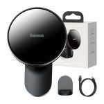 Support voiture avec chargeur sans fil 15W Baseus Big Energy pour iPhone 12 / iPhone 13 - Noir