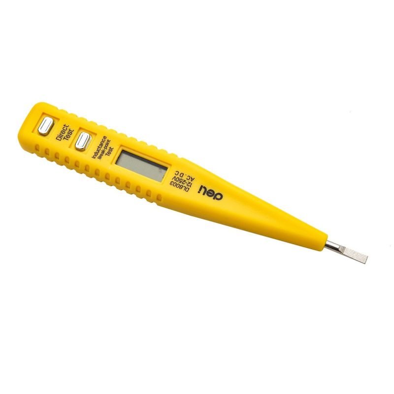 Testeur de tension 12-250V Deli Tools EDL8003 - Jaune