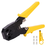 Pince à sertir Ethernet 4/6/8P RJ45/RJ14/RJ12/RJ9 - Deli Tools EDL2468 - Jaune