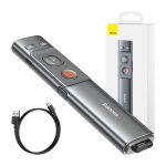 Télécommande multifonctionnelle Baseus Orange Dot pour présentation avec pointeur laser - Gris