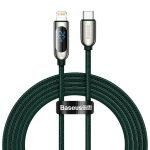 Câble USB-C vers Lightning Baseus Display, PD, 20W, 2m - Vert