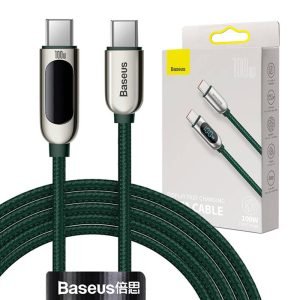 Câble USB-C vers USB-C Baseus Display, 100W, 2m - Vert
