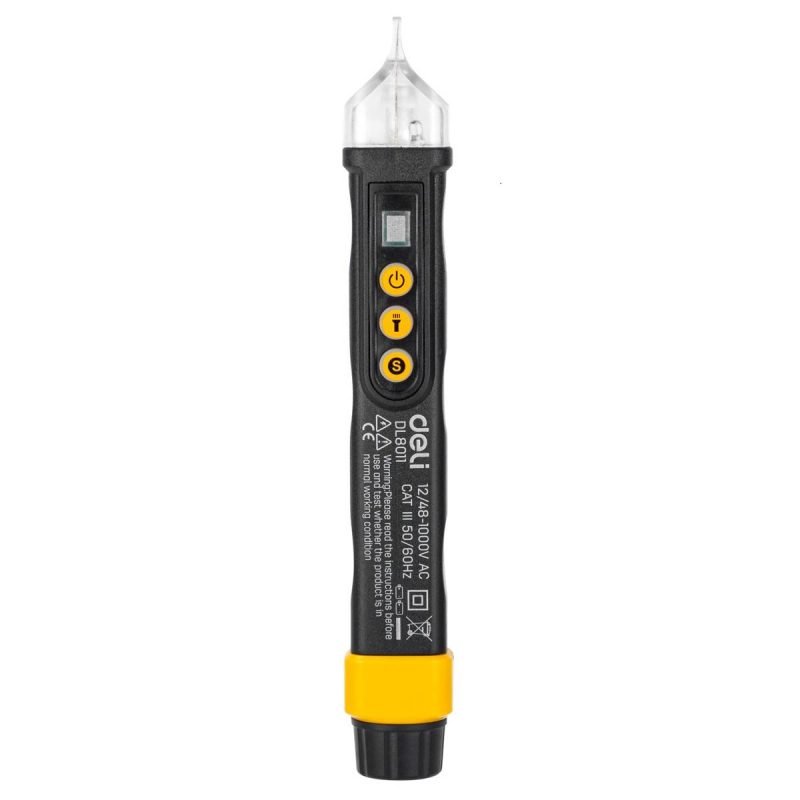 Testeur de tension sans contact Deli Tools EDL8011 - Noir