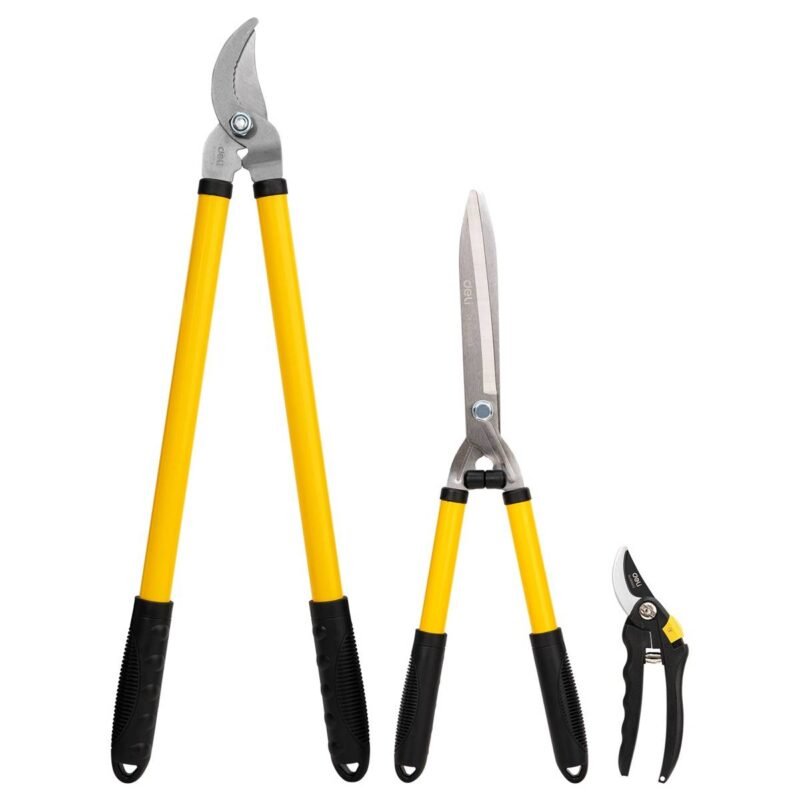 Ensemble d'outils de jardinage 3 pièces Deli Tools EDL580003 - Jaune