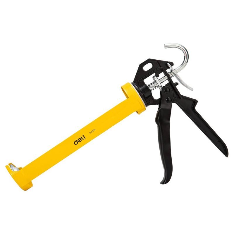 Pistolet à calfeutrer 230mm - Deli Tools EDL2370 - Jaune
