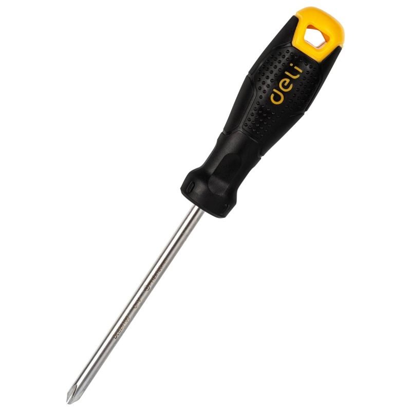 Tournevis Philips PH2x100mm Deli Tools EDL626100 - Noir