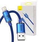 Câble USB vers Lightning Baseus Crystal Shine, 2.4A, 2m - Bleu