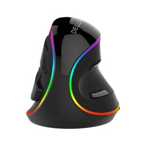 Souris ergonomique filaire verticale Delux M618Plus 4000DPI RGB