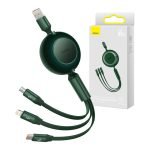 Câble 3-en-1 Baseus Bright Mirror 3 USB pour micro USB / USB-C / Lightning - Vert