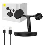 Support de charge magnétique Baseus Swan 3 en 1 20W - Noir
