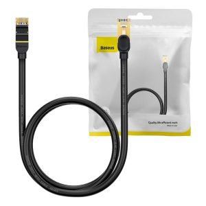 Câble réseau Ethernet RJ45 - Baseus, 10Gbps, 1m - Noir