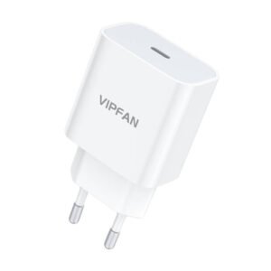 Chargeur réseau USB-C 20W QC 3.0 - Vipfan E04 - Blanc