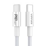 Câble USB-C vers USB-C Vipfan P02, 1m - Blanc