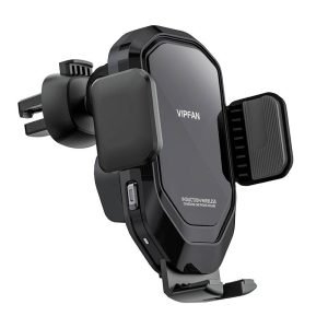 Support voiture gravité avec chargeur Qi 15W - Vipfan W02 - Noir