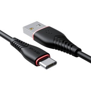 Câble USB vers USB-C Vipfan Anti-Break X01, 3A, 1m - Noir