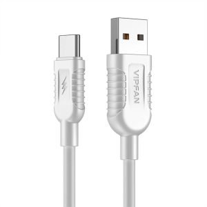 Câble USB vers USB-C Vipfan X04 5A, 1,2m - Blanc