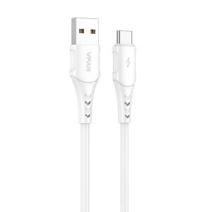 Câble USB vers USB-C Vipfan Colorful X12, 3A, 1m - Blanc