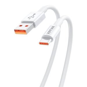 Câble USB vers USB-C Vipfan X17, 6A, 1.2m - Blanc