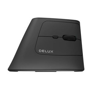 Souris ergonomique sans fil Delux MV6 DB BT+2.4G - Noire