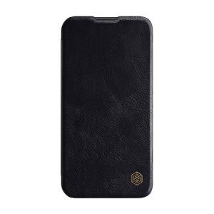 Étui en cuir Nillkin Qin Pro pour iPhone 14 Pro - Noir