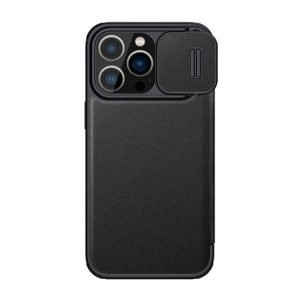 Étui en cuir Nillkin Qin Pro pour iPhone 14 Pro Max - Noir