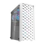 Boîtier d'ordinateur Darkflash DK351+ avec 4 ventilateurs - Blanc