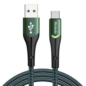 Câble LED USB vers USB-C Mcdodo Magnificence CA-7961, 1m - Vert
