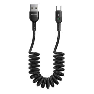 Câble USB ressort vers USB-C Mcdodo Omega CA-6420 1.8m - Noir