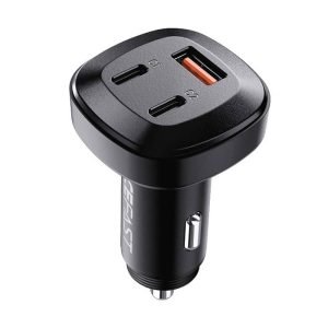 Chargeur voiture Acefast B3, 66W, 2x USB-C + USB - Noir