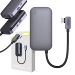 Hub 4 en 1 Baseus PadJoy Series USB-C vers USB 3.0 + HDMI + USB-C PD + Jack 3.5mm - Gris