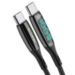Câble USB-C à USB-C avec affichage - BlitzWolf BW-TC23 - 100W, 0.9m (Noir)