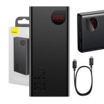 Batterie externe Baseus Adaman Metal 20000mAh, 2xUSB, USB-C, Lightning, microUSB - Noir