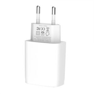 Chargeur mural XO L57 avec 2 ports USB et câble USB-C - Blanc