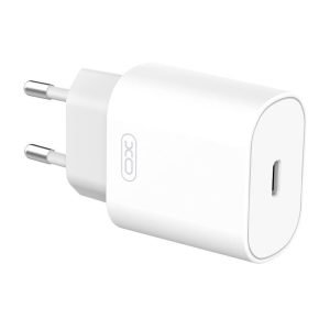 Chargeur mural XO L91 USB-C 25W + Câble USB-C vers Lightning - Blanc