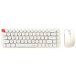 Ensemble clavier et souris sans fil MOFII Bean 2.4G - Blanc et Beige