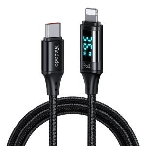 Câble Mcdodo CA-1030 USB-C vers Lightning, 36W, 1.2m - Noir